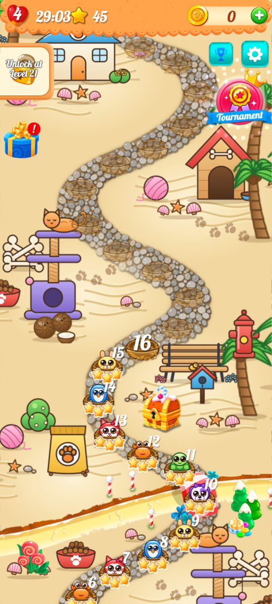 Pets Rain beach pet park level map